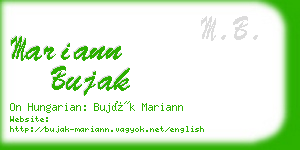 mariann bujak business card